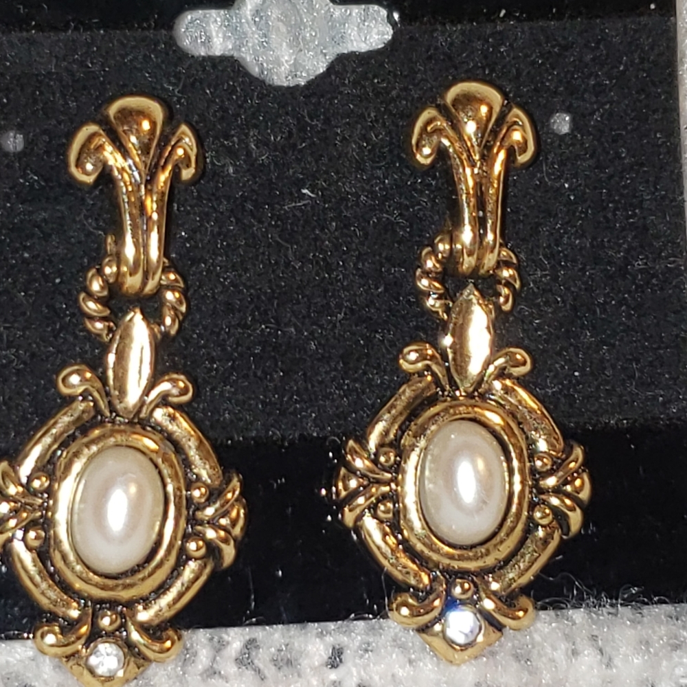 Goldtone and Faux Earrings